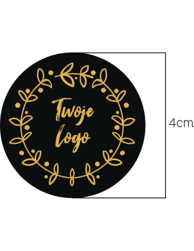 Naklejki ETYKIETY REKLAMOWE twoje LOGO dowolny nadruk 4 cm 280 sztuk