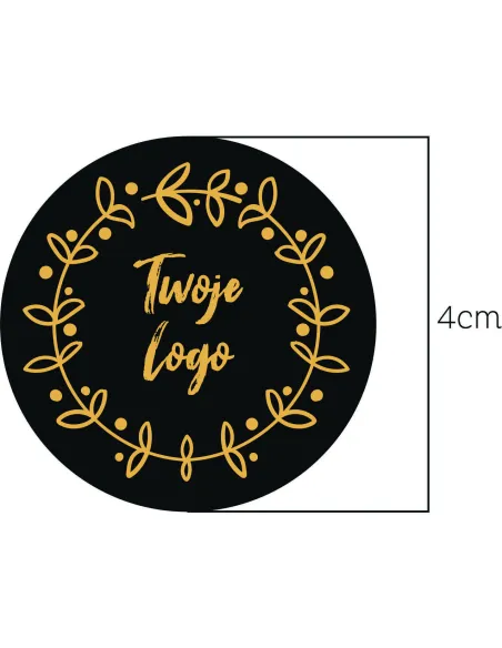 Naklejki ETYKIETY REKLAMOWE twoje LOGO dowolny nadruk 4 cm 280 sztuk