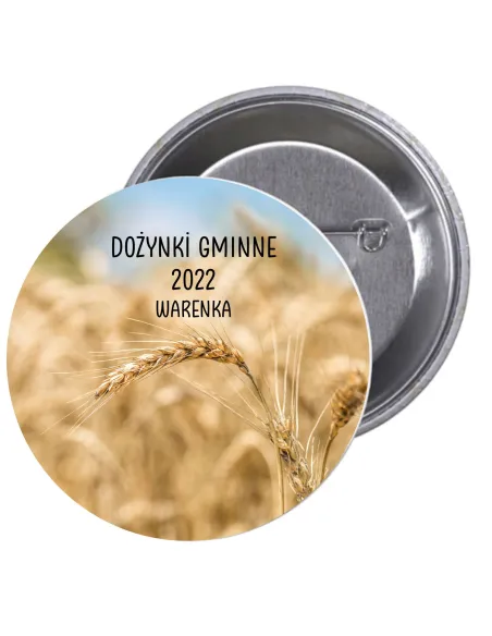 Przypinki buttony DOŻYNKI GMINNE  znaczki badziki z grafiką