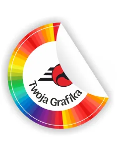 Naklejki z LOGO firmowe ETYKIETY REKLAMOWE z twoim dowolnym nadrukiem 5 cm 160 szt.