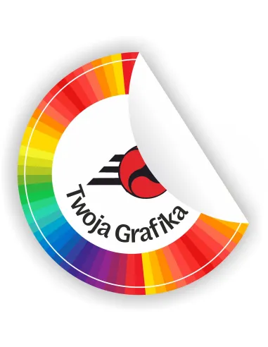 Naklejki z LOGO firmowe ETYKIETY REKLAMOWE z twoim dowolnym nadrukiem 5 cm 160 szt.