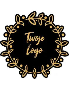 Naklejki ETYKIETY REKLAMOWE twoje LOGO cięte po obrysie 5 cm 100 sztuk