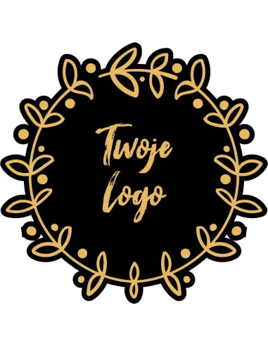 Naklejki ETYKIETY REKLAMOWE twoje LOGO cięte po obrysie 5 cm 100 sztuk