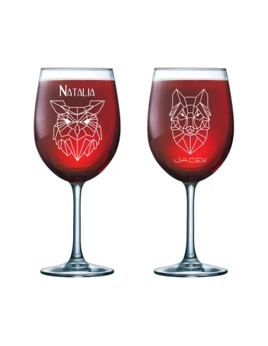 Kieliszek do wina grawer PREZENT dla par niej jego