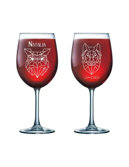 Kieliszek do wina grawer PREZENT dla par niej jego