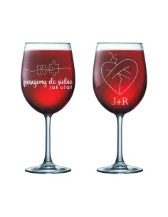 Kieliszek do wina grawer PREZENT dla pary małżenstw