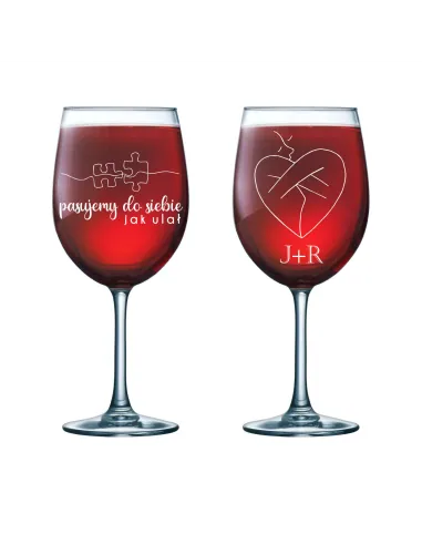 Kieliszek do wina grawer PREZENT dla pary małżenstw