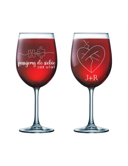 Kieliszek do wina grawer PREZENT dla pary małżenstw