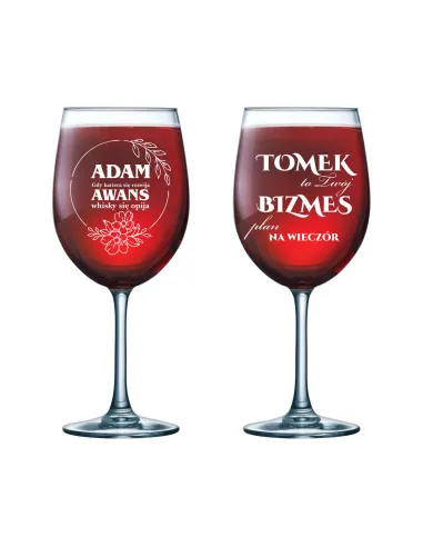 Kieliszek do wina grawer PREZENT dla pracownika