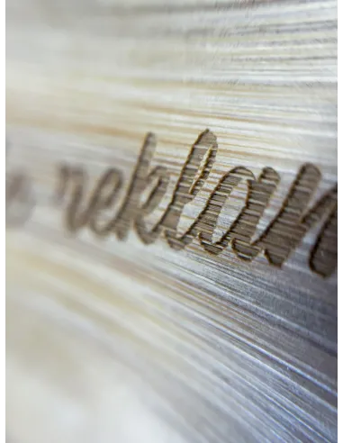 Bambusowy ZEGAR ścienny z grawerem z twoim LOGO tekstem