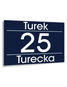 Tabliczka Tablica ADRESOWA Numer domu 20x15 cyfry ulica dibond antacyt