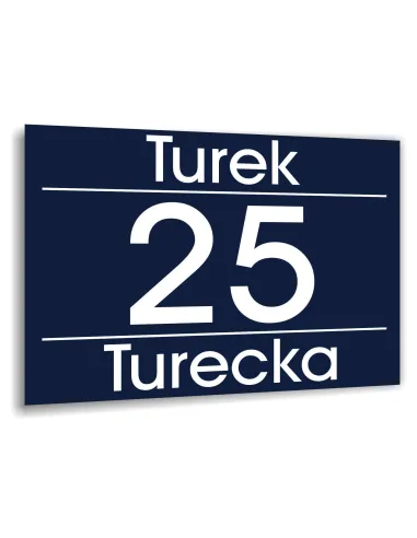 Tabliczka Tablica ADRESOWA Numer domu 20x15 cyfry ulica dibond antacyt