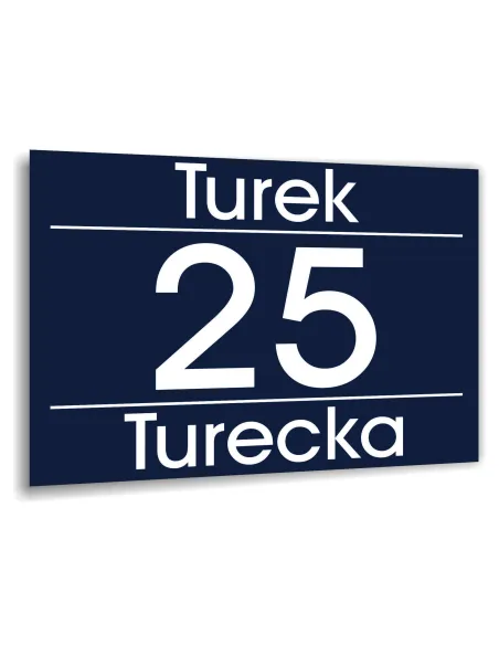Tabliczka Tablica ADRESOWA Numer domu 20x15 cyfry ulica dibond antacyt