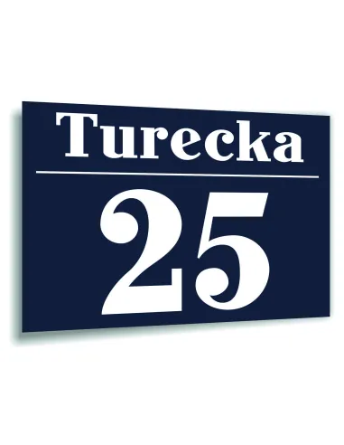 Tabliczka Tablica ADRESOWA Numer domu 30 x 20 cyfry ulica dibond antacyt