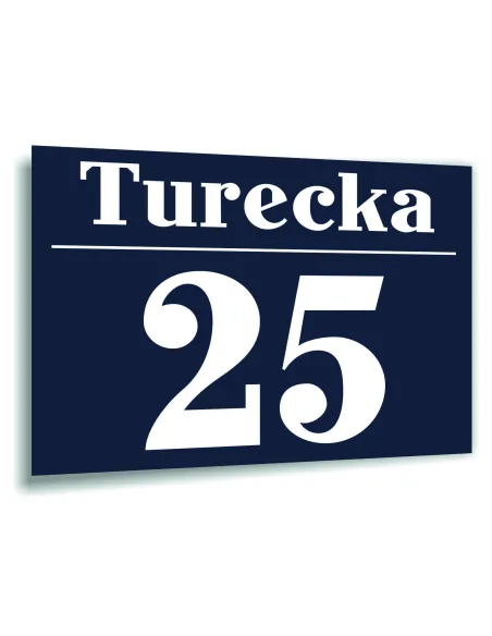 Tabliczka Tablica ADRESOWA Numer domu 30 x 20 cyfry ulica dibond antacyt