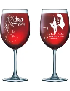 Kieliszek do wina grawer PREZENT dla Dzień Kobiet