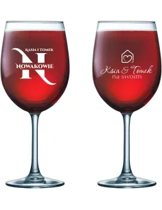 Kieliszek do wina grawer PREZENT na parapetówkę