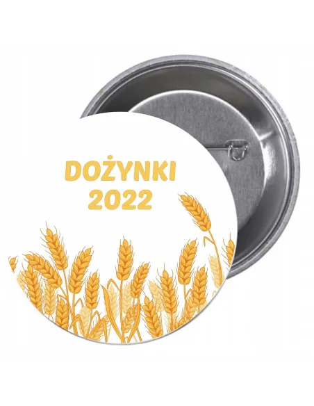 Przypinki buttony DOŻYNKI 2022  znaczki badziki z grafiką