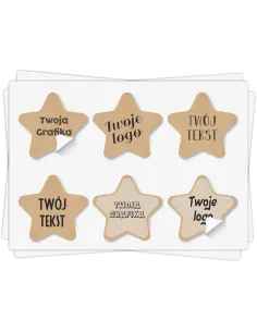 Naklejki ETYKIETY REKLAMOWE dowolny nadruk kształt z twoim LOGO