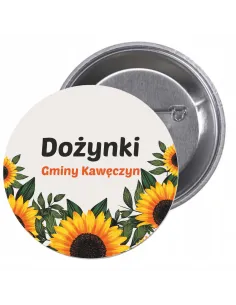 Przypinki buttony DOŻYNKI GMINY KAWĘCZYN  znaczki badziki z grafiką