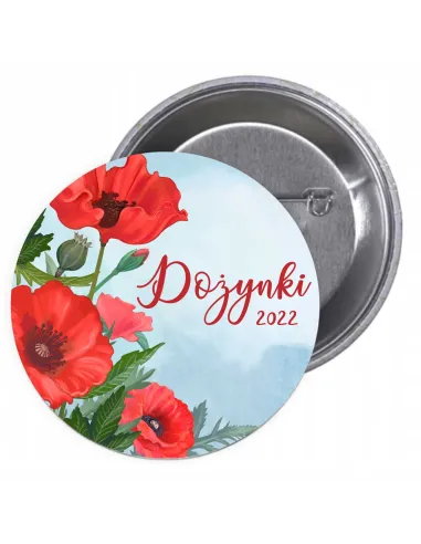 Przypinki buttony DOŻYNKI 2022  znaczki badziki z grafiką