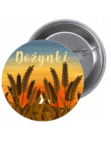 Przypinki buttony DOŻYNKI znaczki badziki z grafiką