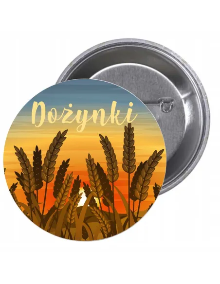 Przypinki buttony DOŻYNKI znaczki badziki z grafiką