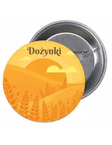 Przypinki buttony DOŻYNKI   znaczki badziki z grafiką