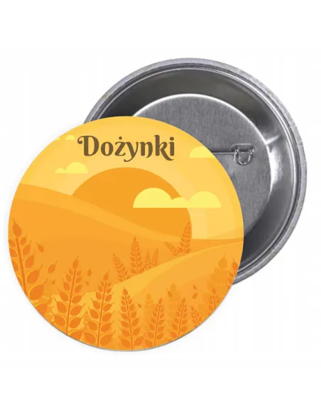 Przypinki buttony DOŻYNKI   znaczki badziki z grafiką