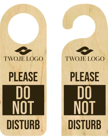 ZAWIESZKA NA DRZWI klamkę hotelowa NIE PRZESZKADZAĆ drewniana TWÓJ GRAWER