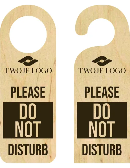 ZAWIESZKA NA DRZWI klamkę hotelowa NIE PRZESZKADZAĆ drewniana TWÓJ GRAWER