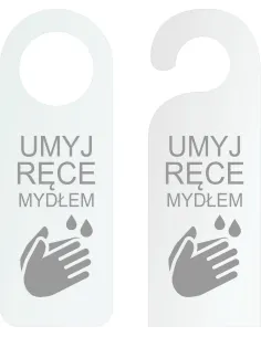 ZAWIESZKA NA DRZWI klamkę hotelowa TWÓJ TEKST LOGO GRAWER na plexi