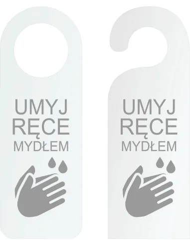 ZAWIESZKA NA DRZWI klamkę hotelowa TWÓJ TEKST LOGO GRAWER na plexi