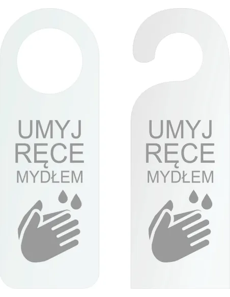 ZAWIESZKA NA DRZWI klamkę hotelowa TWÓJ TEKST LOGO GRAWER na plexi