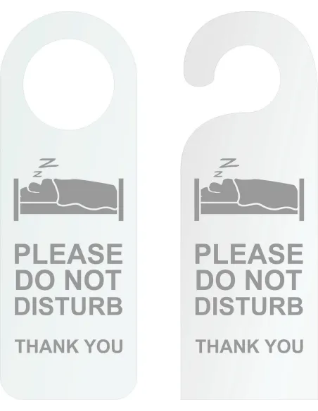 ZAWIESZKA NA DRZWI klamkę hotelowa TWÓJ TEKST LOGO GRAWER na plexi