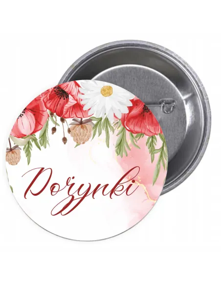 Przypinki buttony DOŻYNKI  znaczki badziki z grafiką