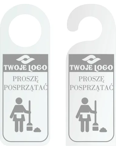 ZAWIESZKA NA DRZWI klamkę hotelowa TWÓJ TEKST LOGO GRAWER na plexi