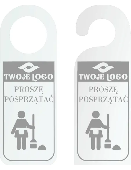 ZAWIESZKA NA DRZWI klamkę hotelowa TWÓJ TEKST LOGO GRAWER na plexi