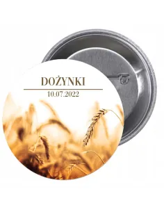 Przypinki buttony DOŻYNKI  znaczki badziki z grafiką