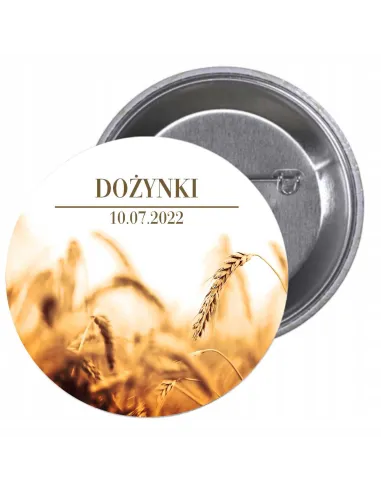 Przypinki buttony DOŻYNKI  znaczki badziki z grafiką