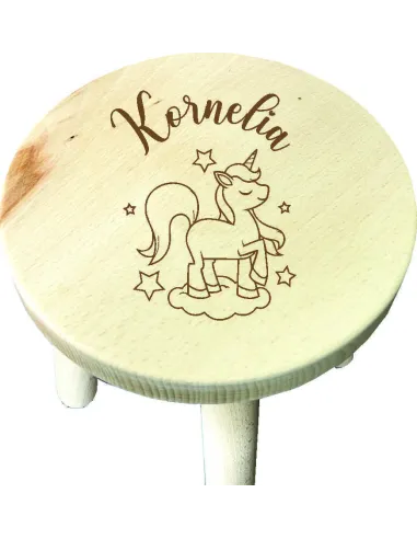 TABORECIK krzesełko DREWNIANE DLA DZIECKA z grawerem z imieniem PREZENT