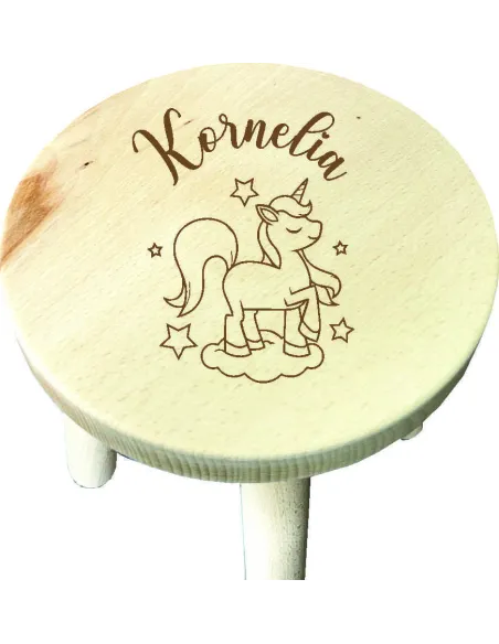 TABORECIK krzesełko DREWNIANE DLA DZIECKA z grawerem z imieniem PREZENT