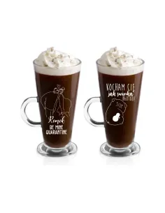 Szklanka latte z grawerem PREZENT kubki dla par