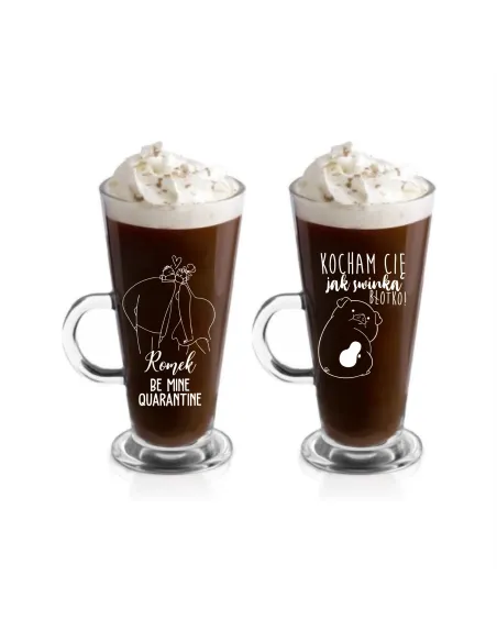 Szklanka latte z grawerem PREZENT kubki dla par