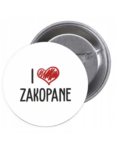 Przypinki buttony I LOVE ZAKOPANE  znaczki badziki z grafiką