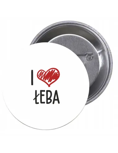 Przypinki buttony I LOVE ŁEBA  znaczki badziki z grafiką