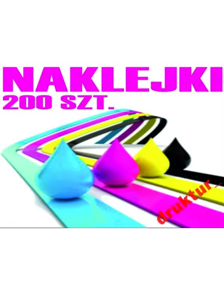 Naklejki wizytówki samoprzylepne folia etykiet 200