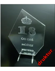 Statuetka z plexi podziękowania dla rodziców HIT