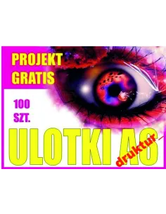 ULOTKA A6 100 sztuk + PROJEKT ulotki druk TUREK