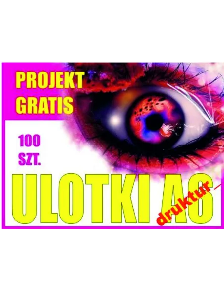 ULOTKA A6 100 sztuk + PROJEKT ulotki druk TUREK
